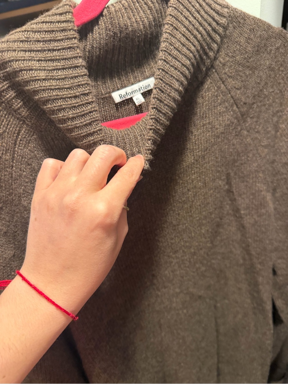 Reformation  cashmere Brown Turtleneck Sweater